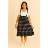 Charcoal Check Cotton  Customised Maternity Wear.