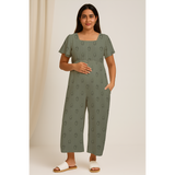 Sage Leaf Cotton Customised Maternity Wear.