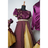 Regal Plum & Gold Floral Family Outfit Set