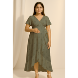 Sage Leaf Cotton Customised Maternity Wear.
