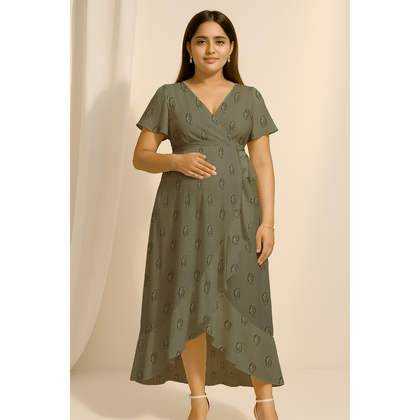 Sage Leaf Cotton Customised Maternity Wear.