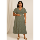 Sage Leaf Cotton Customised Maternity Wear.