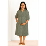 Sage Leaf Cotton Customised Maternity Wear.
