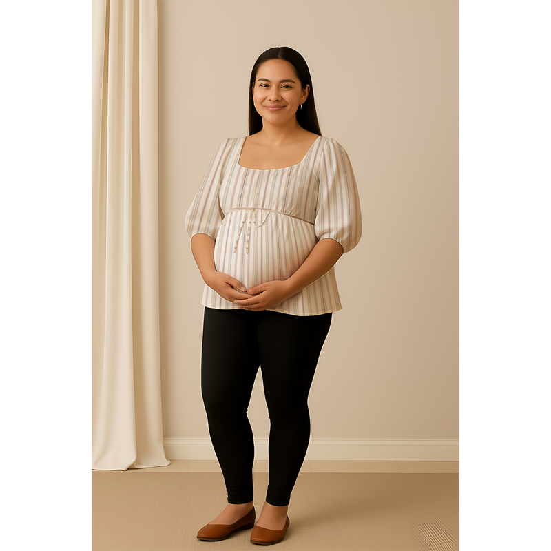 Vanilla Mist Cotton Customised Maternity Wear.