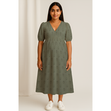 Sage Leaf Cotton Customised Maternity Wear.