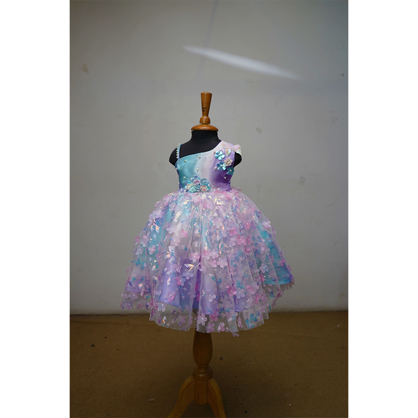 Pastel 3D Floral Mom & Daughter Matching Dress | Twinning Outfit for Photoshoots & Events