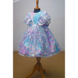 Unicorn-Themed Pastel Birthday Frock for Girls – Layered Tulle & Sequin Detailing