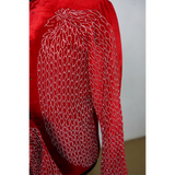 Royal Red Family Matching Outfit Set – Designer Embroidered Couple & Kids Ethnic Wear