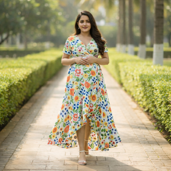 Peach Orchard Bloom Customised maternity Wear