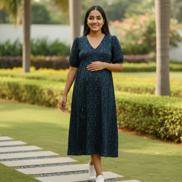 Midnight Hearts Navy Cotton Maternity wear