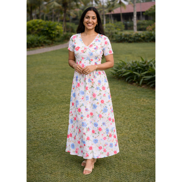 Soft Meadow Florals Mom Dress
