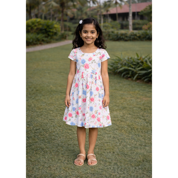 Soft Meadow Florals Girl Kid Dress
