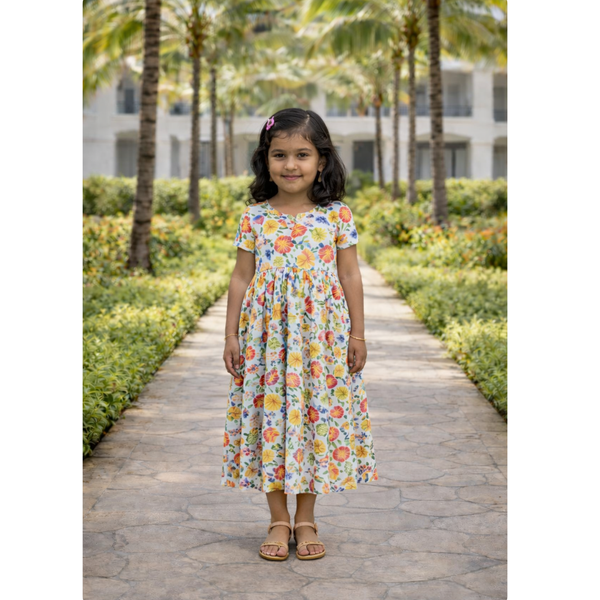 Garden Mosaic Bloom Girl Kid Dress