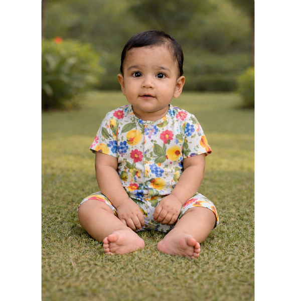 Garden Mosaic Bloom Baby Romper