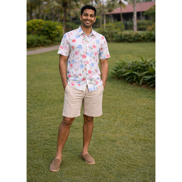 Soft Meadow Florals Dad Shirt