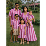 Pink Whisper Stripes Family Package