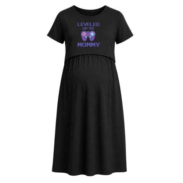 Level Up Mommy Gamer Maternity Maxi Dress