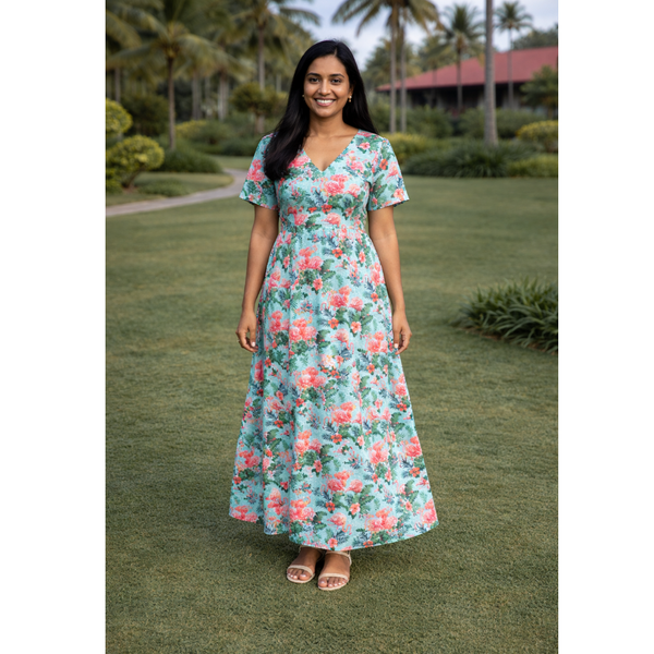 Flamingo Bloom Escape Mom Dress