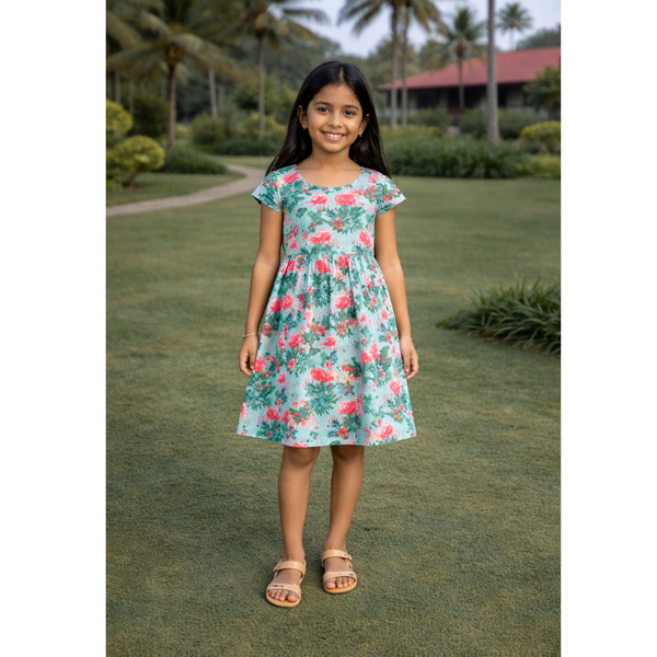 Flamingo Bloom Escape Girl Kid Dress