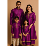 REGAL RAW SILK_MAGENTA_FAMILY PACKAGE