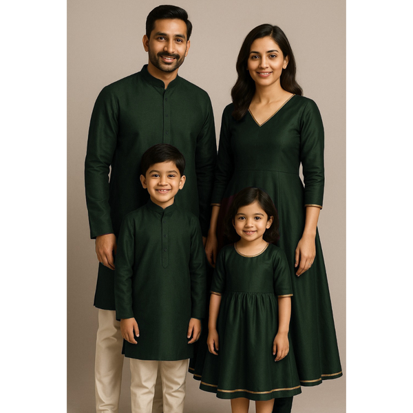 CLASSIC RAW SILK_GREEN_FAMILY PACKAGE