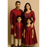 TIMELESS RAW SILK_RED_FAMILY PACKAGE