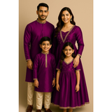 TIMELESS RAW SILK_MAGENTA_FAMILY PACKAGE