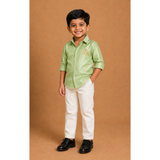 Vinayagar Chaturthi Green Colour-Boy Kid Shirt