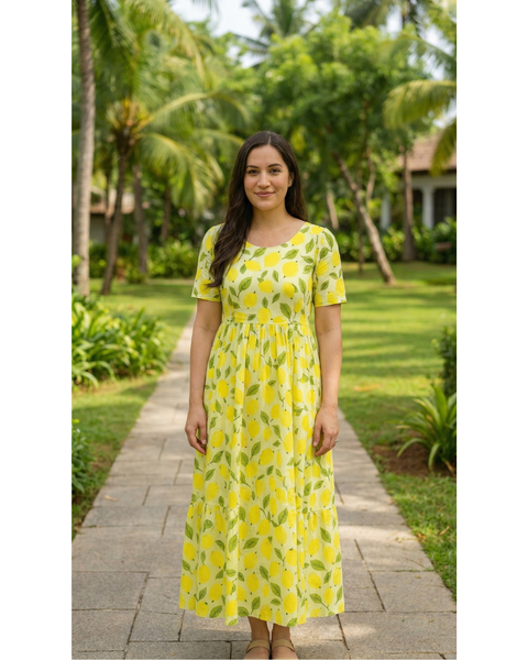 Lemon Zest Family Mom Dress