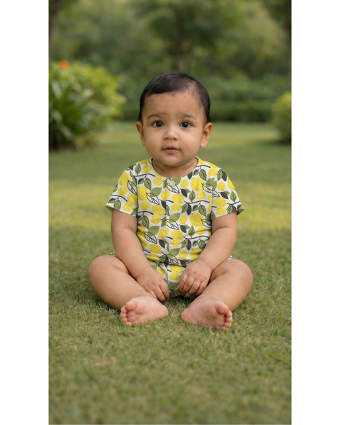 Lemon Zest Family Baby Romper