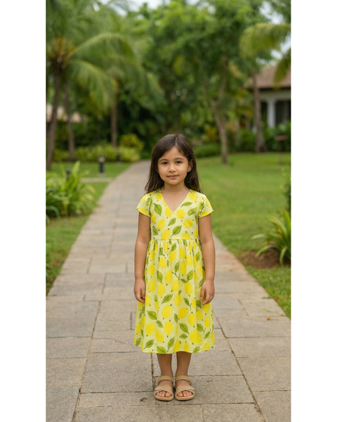 Lemon Zest Family Girl Kid Dress