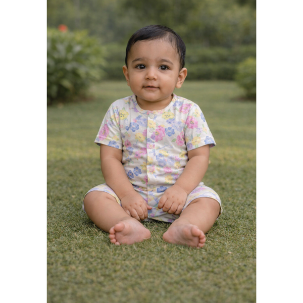 Berry Blossom Splash Baby Romper