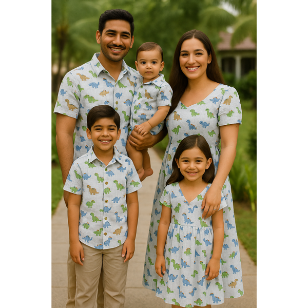 Dinosaur Printed Family Matching Outfit Set