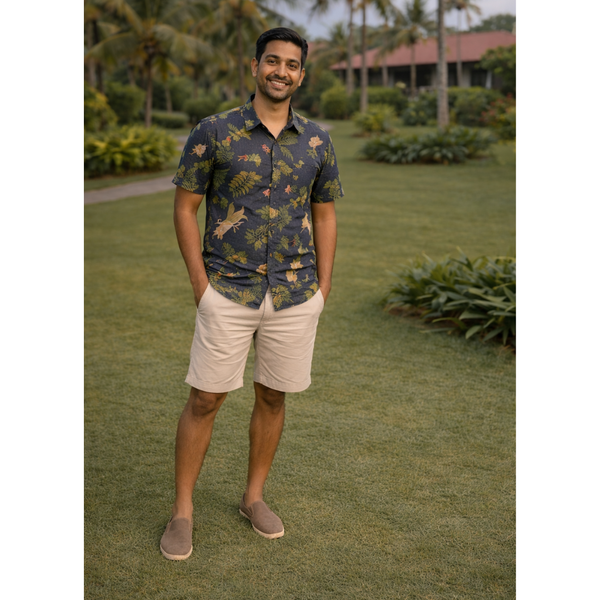 Forest Whisper Print Dad Shirt
