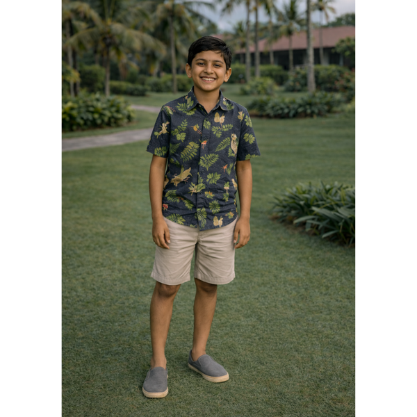 Forest Whisper Print  Boy Kid Shirt