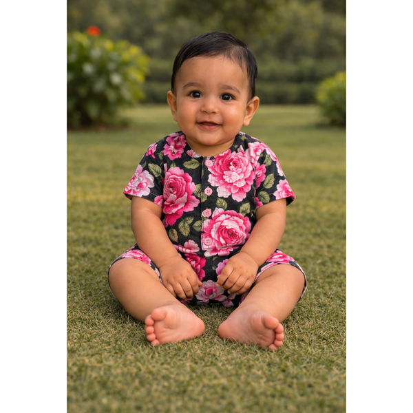 Rosé Garden Royale Baby Romper