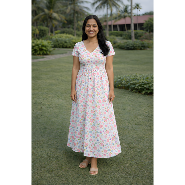 Blush Petal Mist Mom Dress