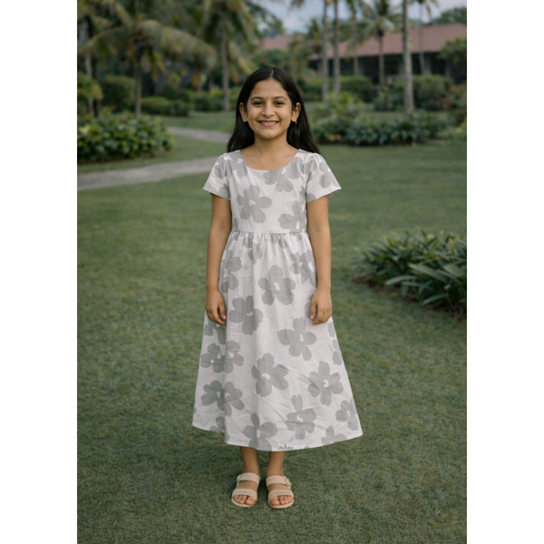 Olive Whisper Abstract Girl Kid Dress