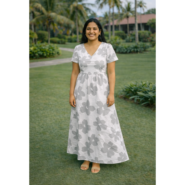 Olive Whisper Abstract Mom Dress