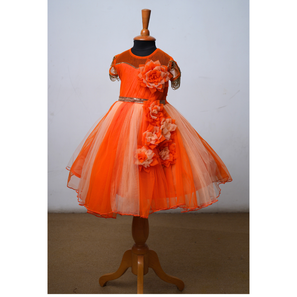 Blossom Cascade Embellished Party Gown