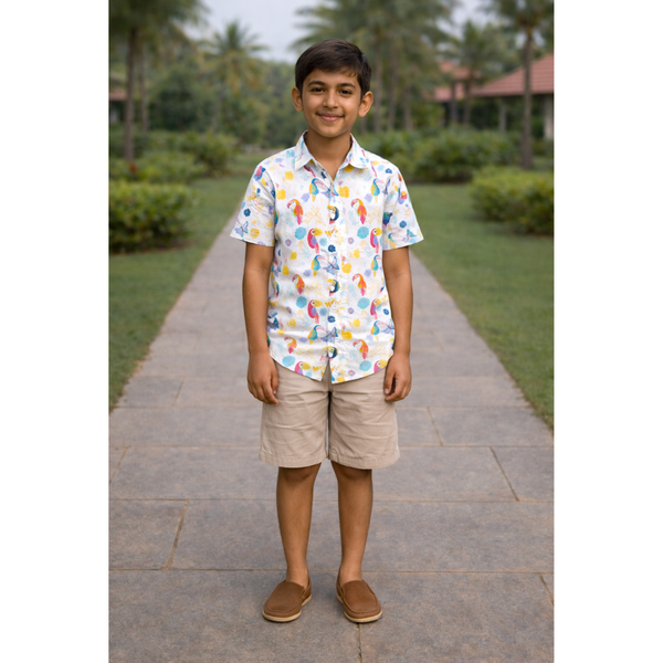 Birds & Blooms Family Boy Kid Shirt