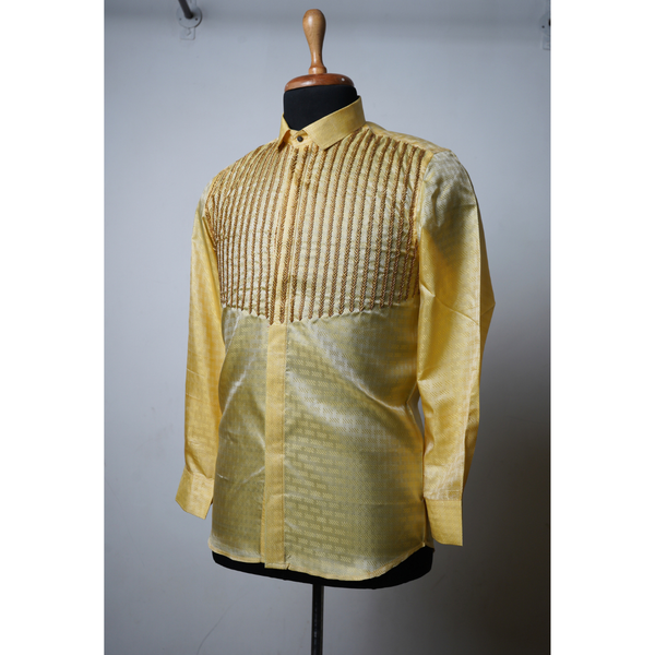 Muhurtham Shirt For Men With Golden Emphasis