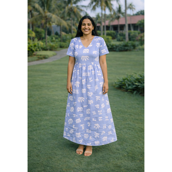 Indigo Symbol Rhythm Mom Dress