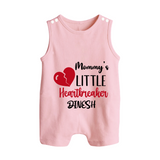 Mommy's Little Heartbreaker - Valentine's Day Themed Customized Romper Suit For Babies - BABY PINK - 0 - 5 Months Old (Chest 18")