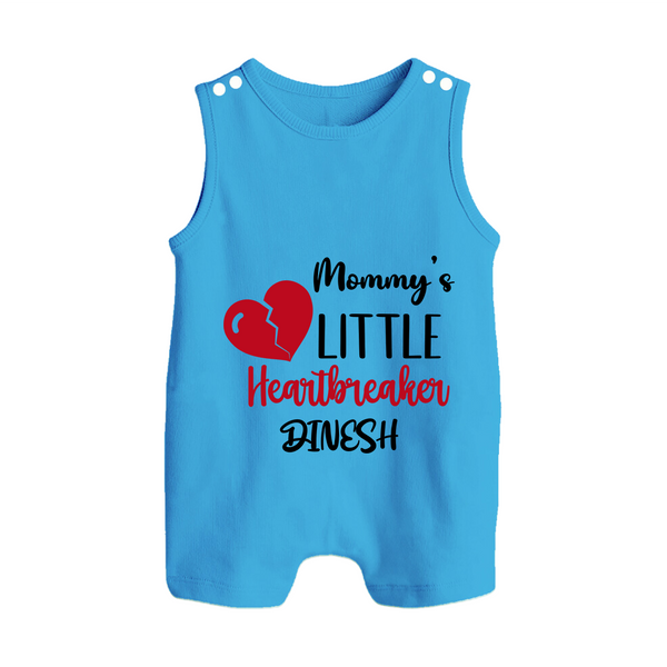 Mommy's Little Heartbreaker - Valentine's Day Themed Customized Romper Suit For Babies - ROYAL BLUE - 0 - 5 Months Old (Chest 18")