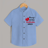 Mommy's Little Heartbreaker - Valentine's Day Themed Customized Shirt For Kids - SKY BLUE - 0 - 6 Months Old (Chest 23")