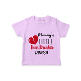 Mommy's Little Heartbreaker - Valentine's Day Themed Customized T-Shirt For Kids - LILAC - 0-5 Months Old (Chest 17")