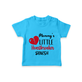 Mommy's Little Heartbreaker - Valentine's Day Themed Customized T-Shirt For Kids - SKY BLUE - 0-5 Months Old (Chest 17")