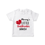 Mommy's Little Heartbreaker - Valentine's Day Themed Customized T-Shirt For Kids - WHITE - 0-5 Months Old (Chest 17")