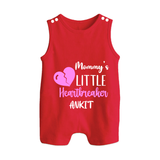 Mommy's Little Heartbreaker - Valentine's Day Themed Customized Romper Suit For Babies - RED - 0 - 5 Months Old (Chest 18")